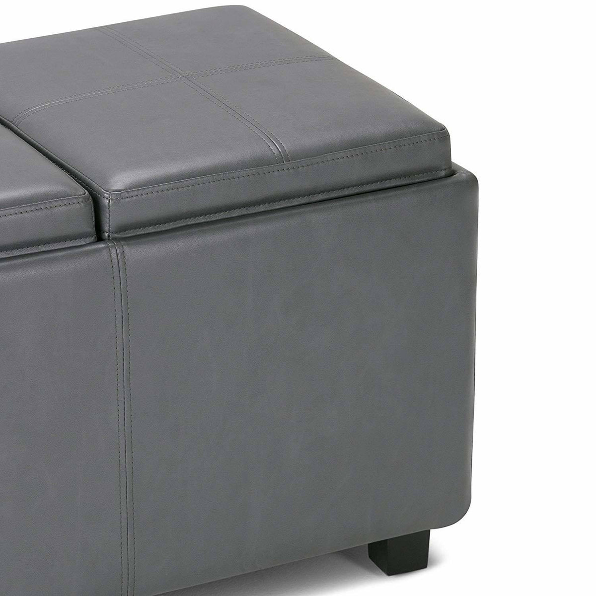 Stone Grey Storage Ottoman A1972