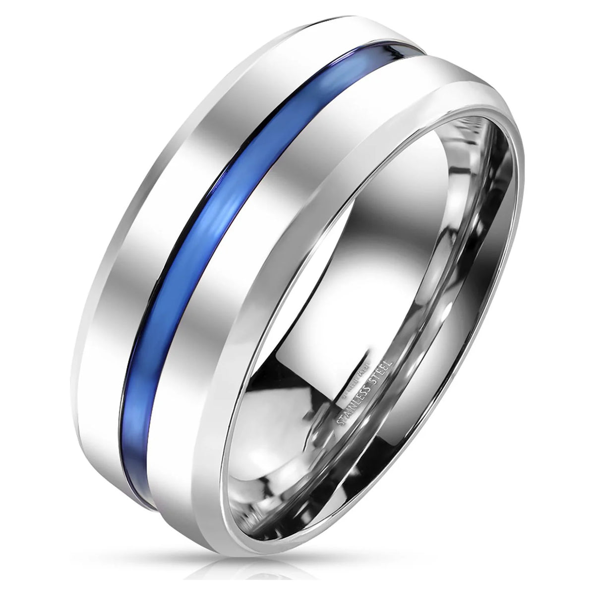 Sterling Blue Sapphire CZ Bridal Wedding Band Engagement Ring Set H65836
