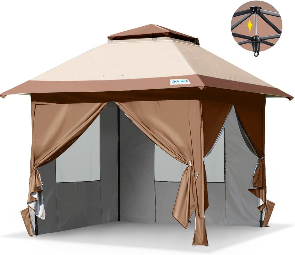 10'x10' Pop up Canopy Tent with Sidewalls D30396