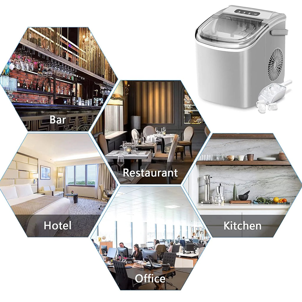 Countertop Ice Maker Portable Ice Machine, 26Lbs/24H Y7215