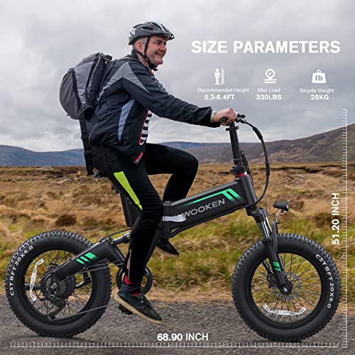20''X4.0 Fat Tire 500W Foldable Electric Bike with 48V 10Ah Battery 7 Speed W38928