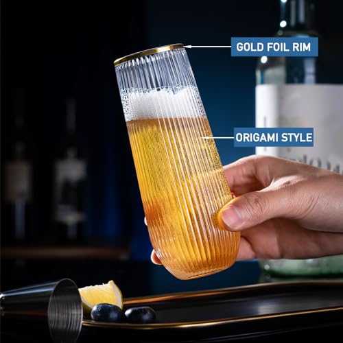 48 Pack 9Oz Plastic Stemless Champagne Flutes M659