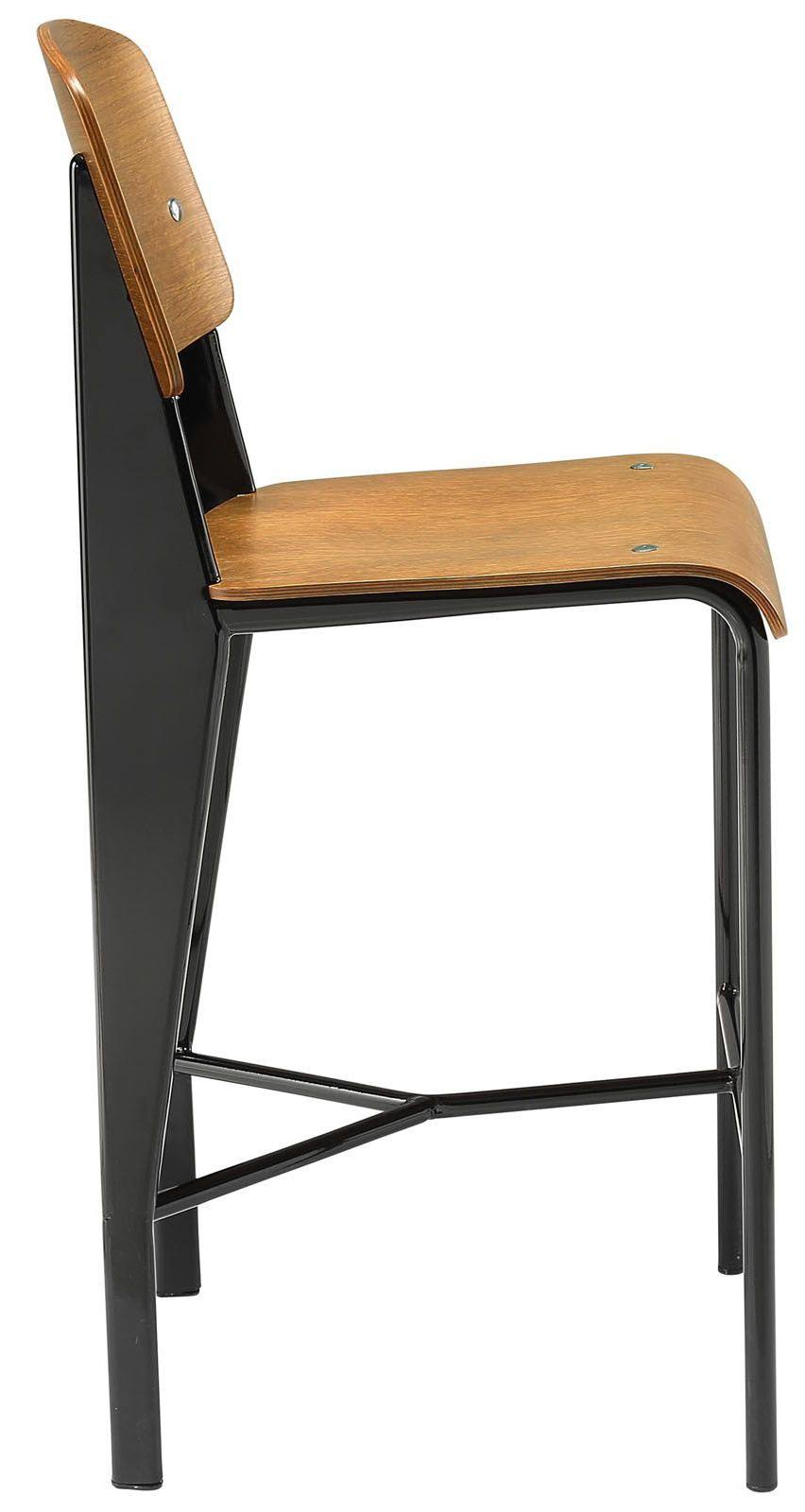 Walnut Black Counter Stool P813