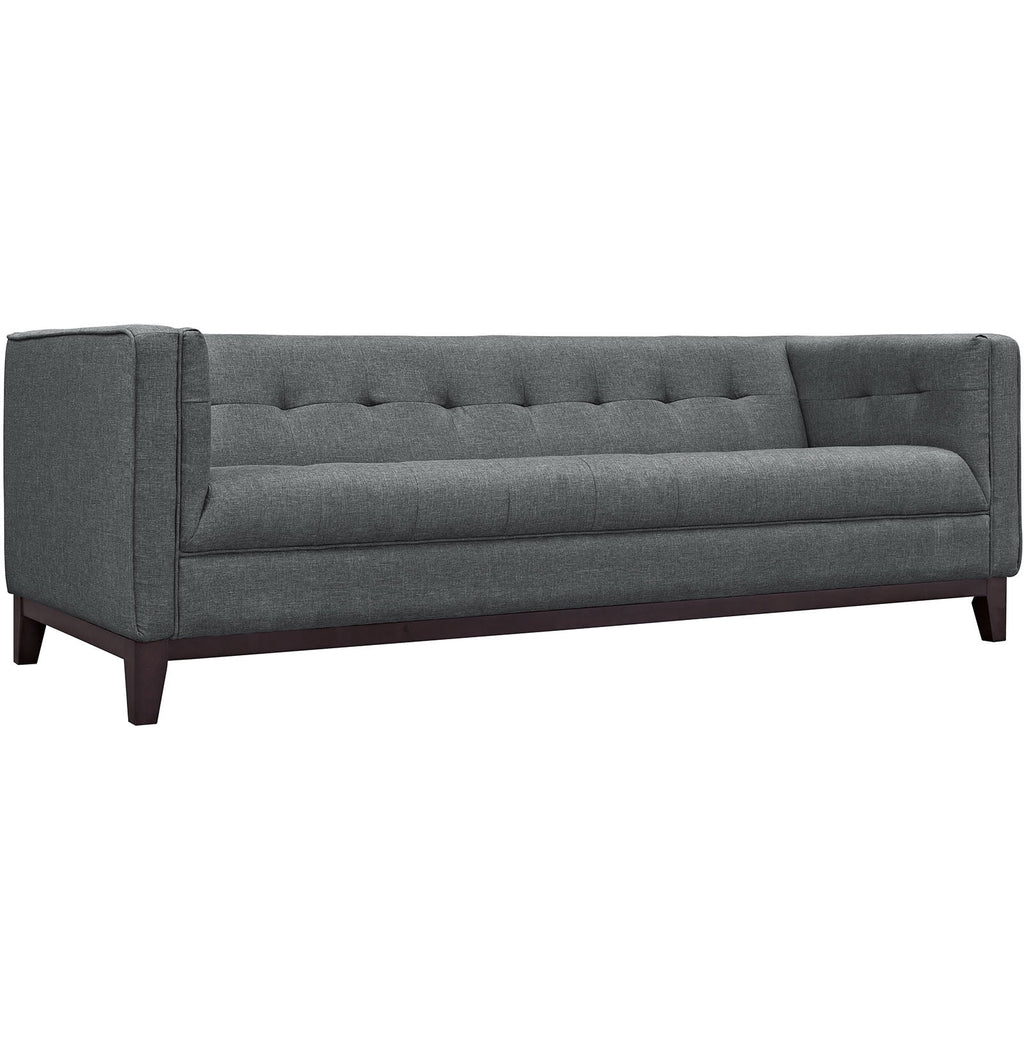 Grey Fabric Sofa Set of Two B651