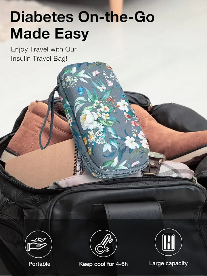 Portable Insulin Cooler Travel Case and 2 Gel Ice Packs V449288