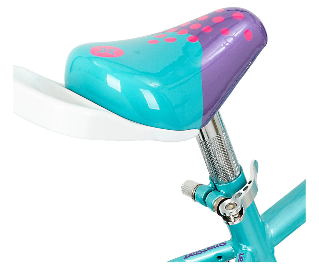 Teal Kids Bike with Basket W9316