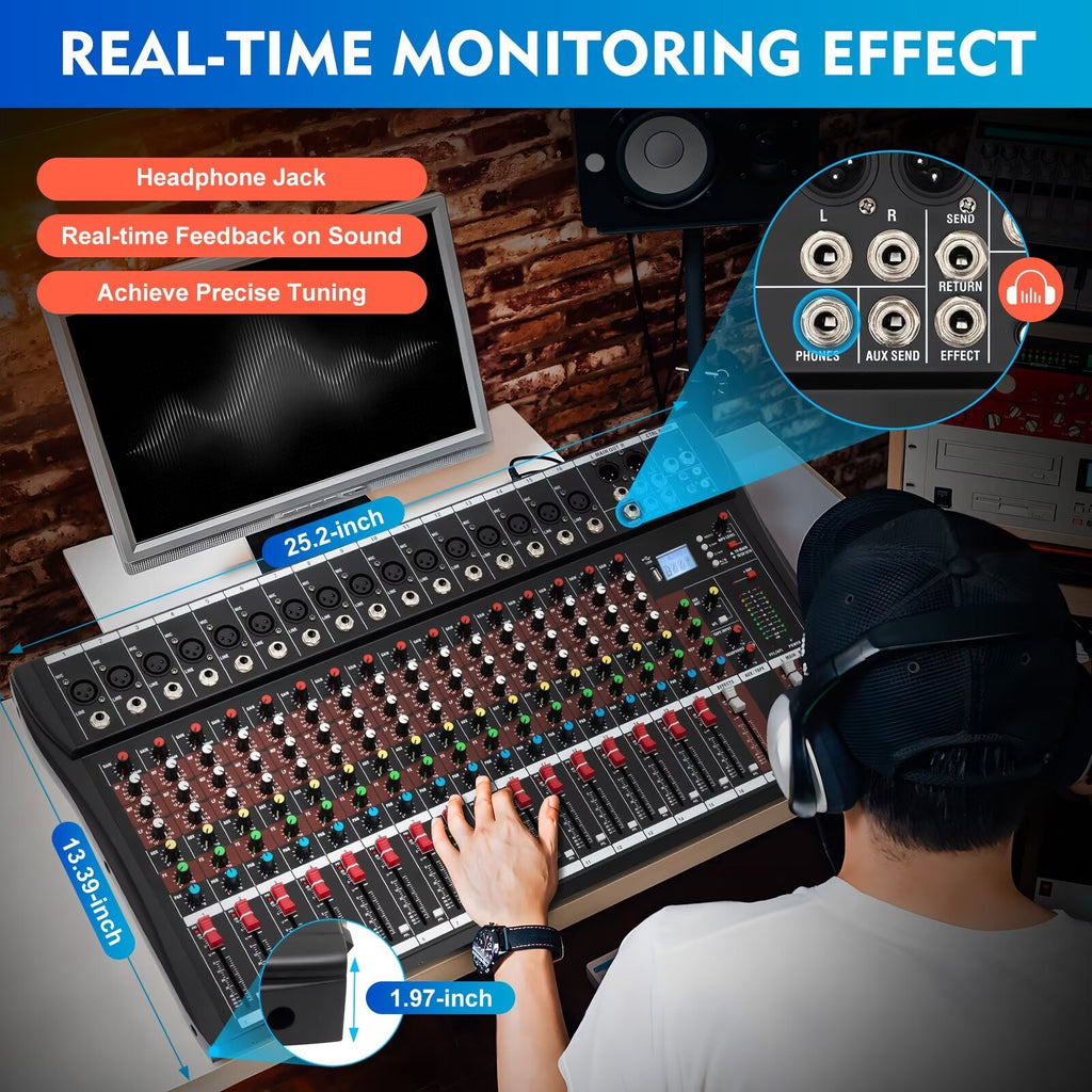 16 Channel Powered Mixing Console X700225