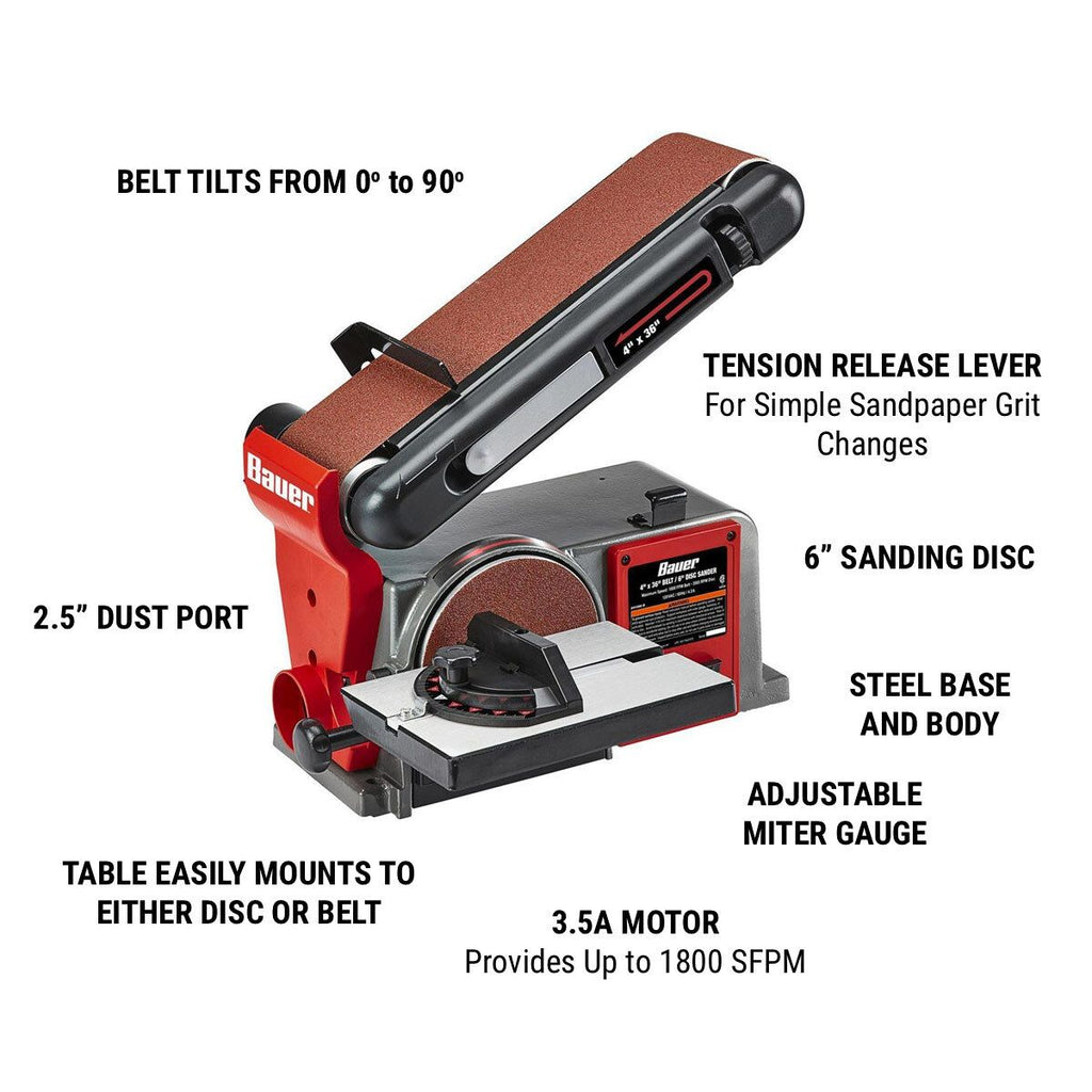 4 in. x 36 in. Belt and 6 in. Disc Sander N14781