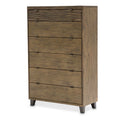 6 Drawer Contemporary Wood Chest in Brown Q2321