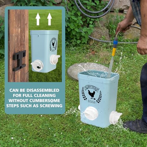 Chicken Feeder and Waterer Set (3 Gallon/26 Pounds) - Hanging Automatic No Waste L38095