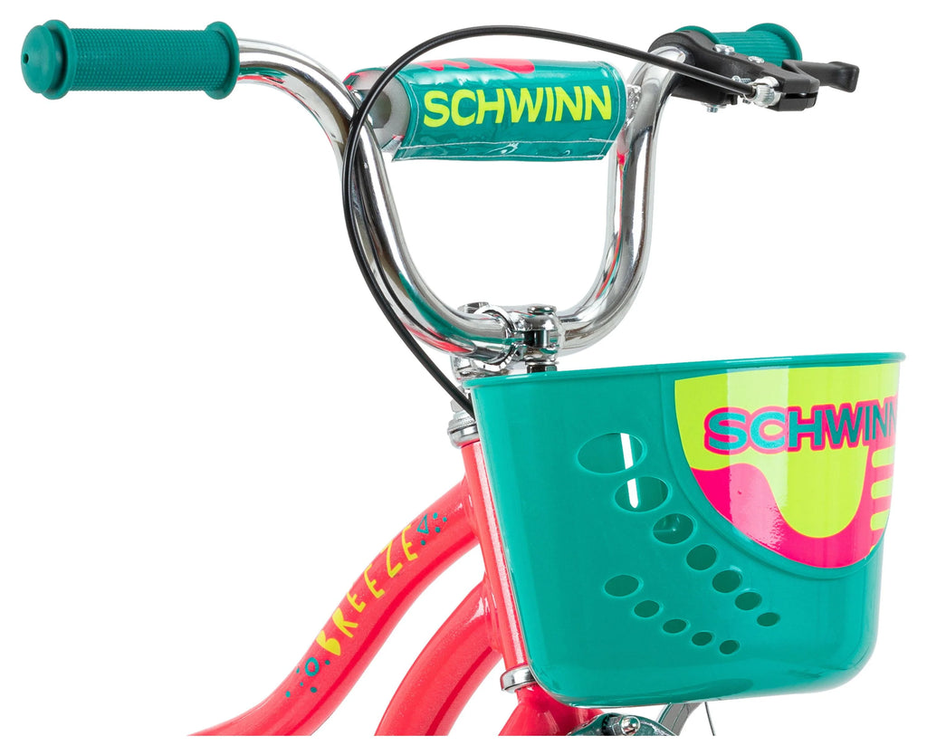 Teal Kids Bike with Basket W9316
