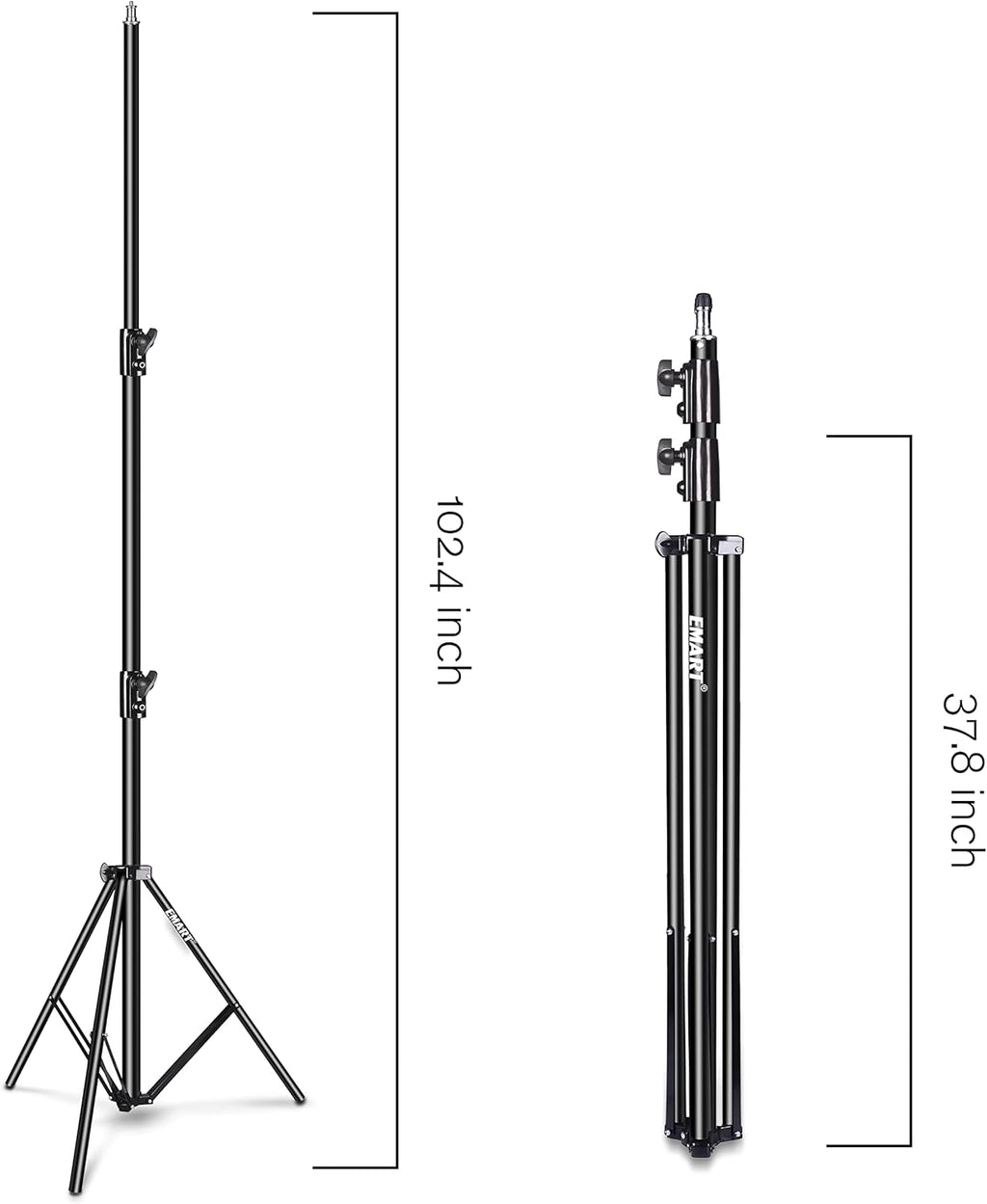 8.5ft Dual Spring Cushioned Light Stand 2 Pack D94224