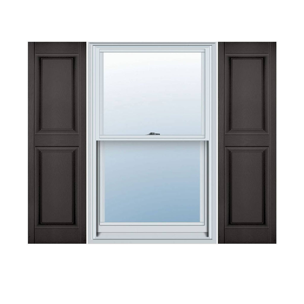 14 3/4x22W x 63x22H Vinyl Raised Panel Shutters Y725619
