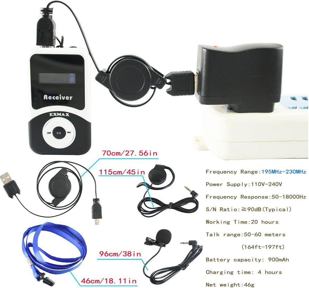 1 Transmitter 8 Receivers Wireless Tour Guide System X28431
