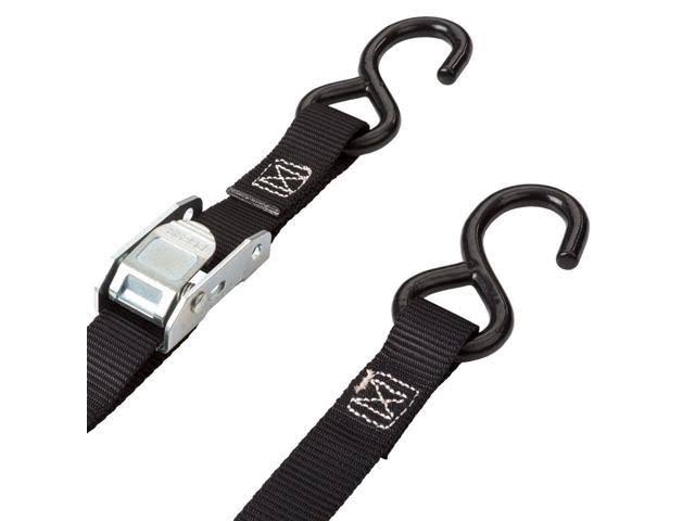 Black 8 Pack Cam Buckle Tie-Down Strap Set V8381