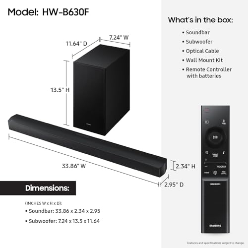 3.1 ch Soundbar with Subwoofer J3631