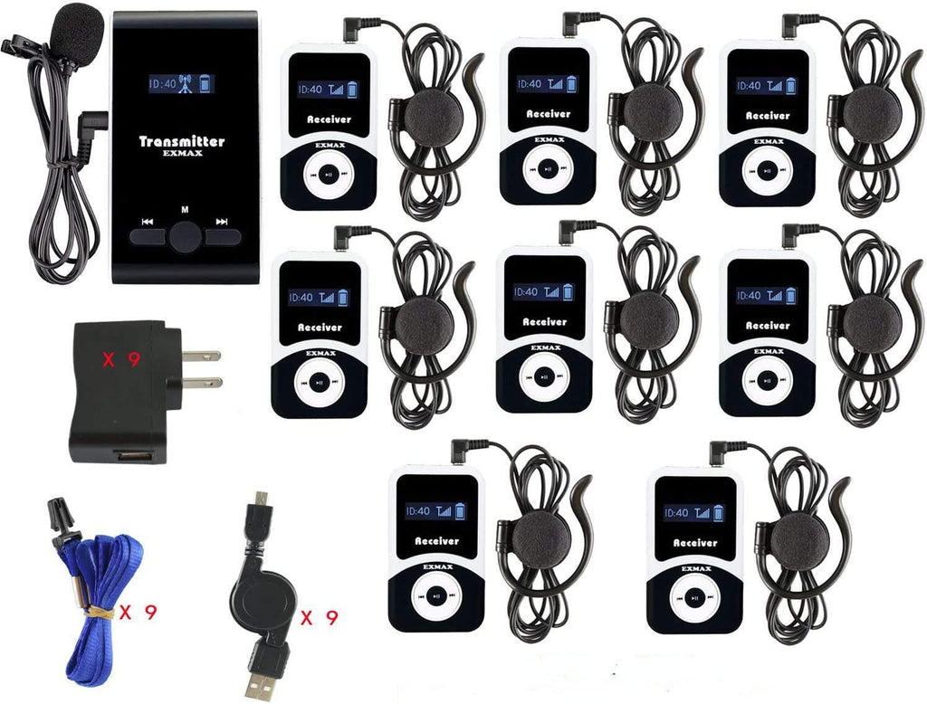 1 Transmitter 8 Receivers Wireless Tour Guide System X28431