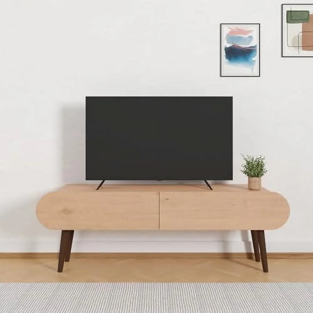 60" Media Console Table with Solid Wood Leg E882729