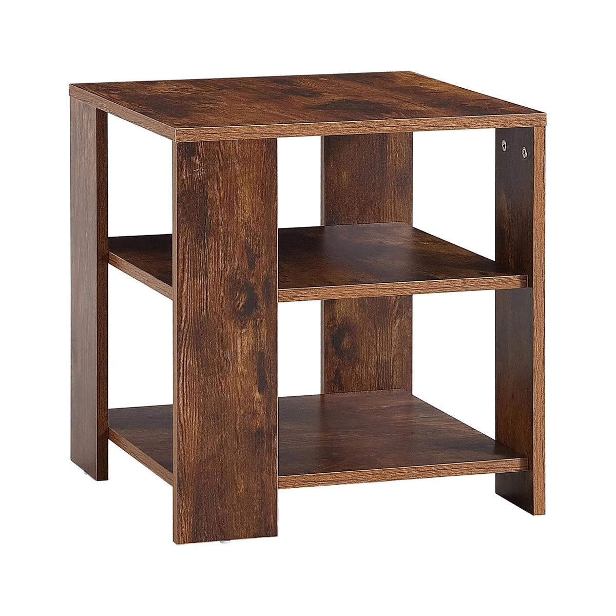 3 Tier Wood Nightstand with Open Shelf L356