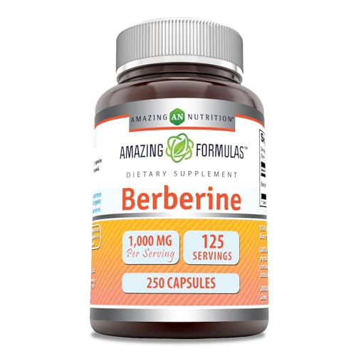Berberine 1000mg 250 Capsules Supplement Non GMO Gluten Free G642