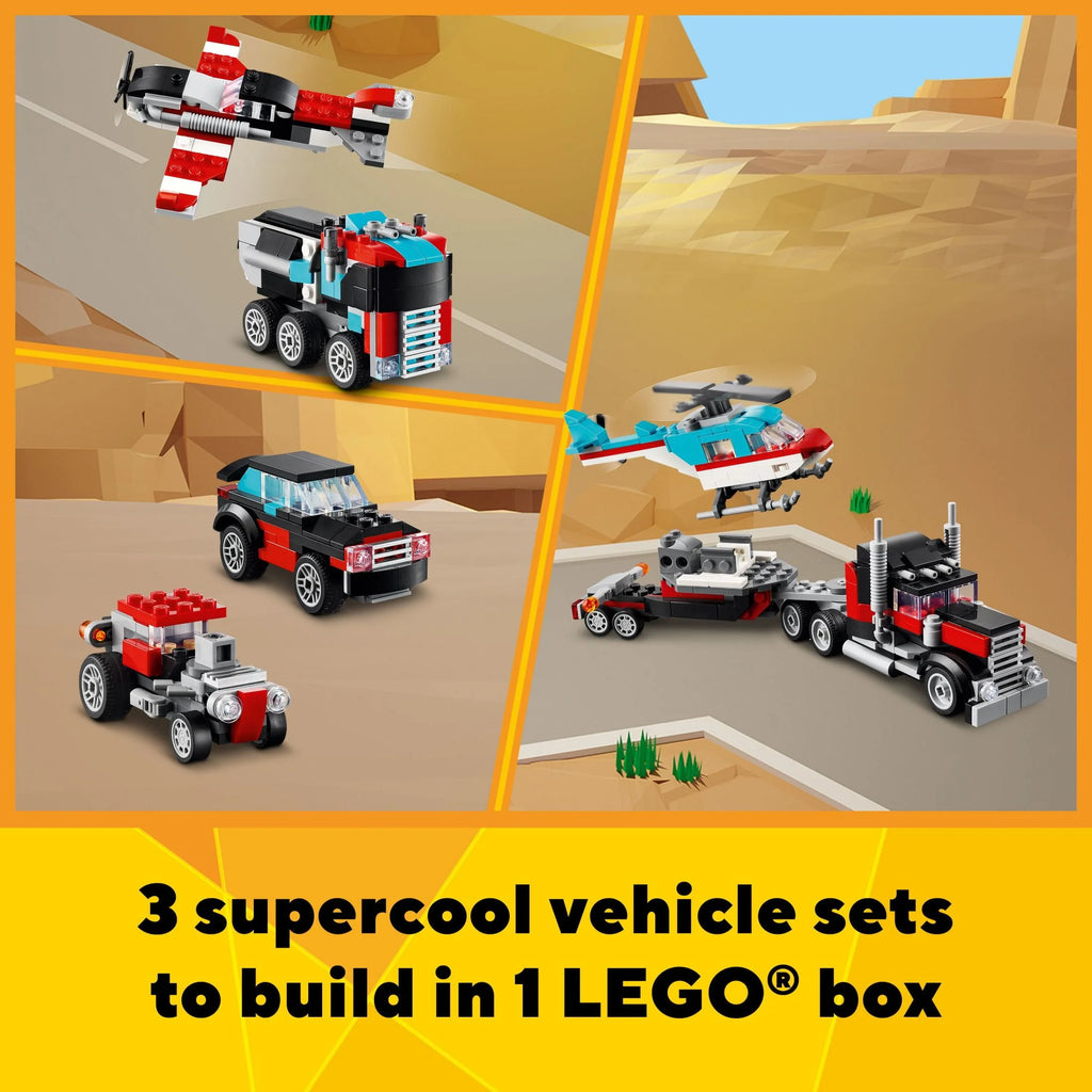 Flatbed Truck with Helicopter Toy O103