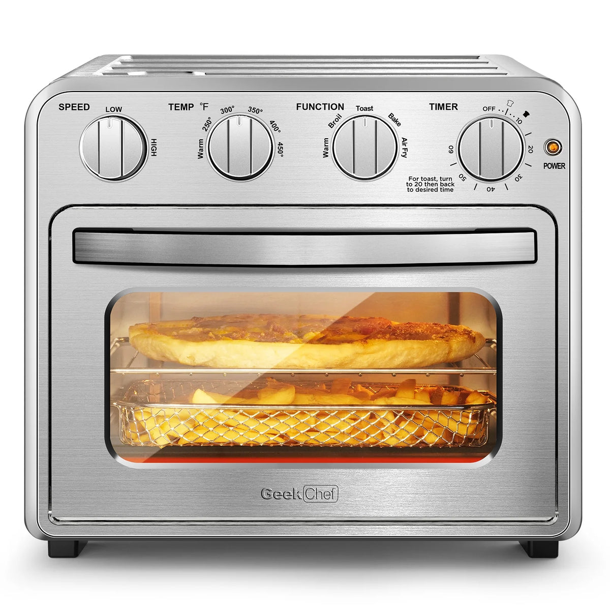 26QT Stainless Steel Air Fryer Toaster Oven Combo M361886