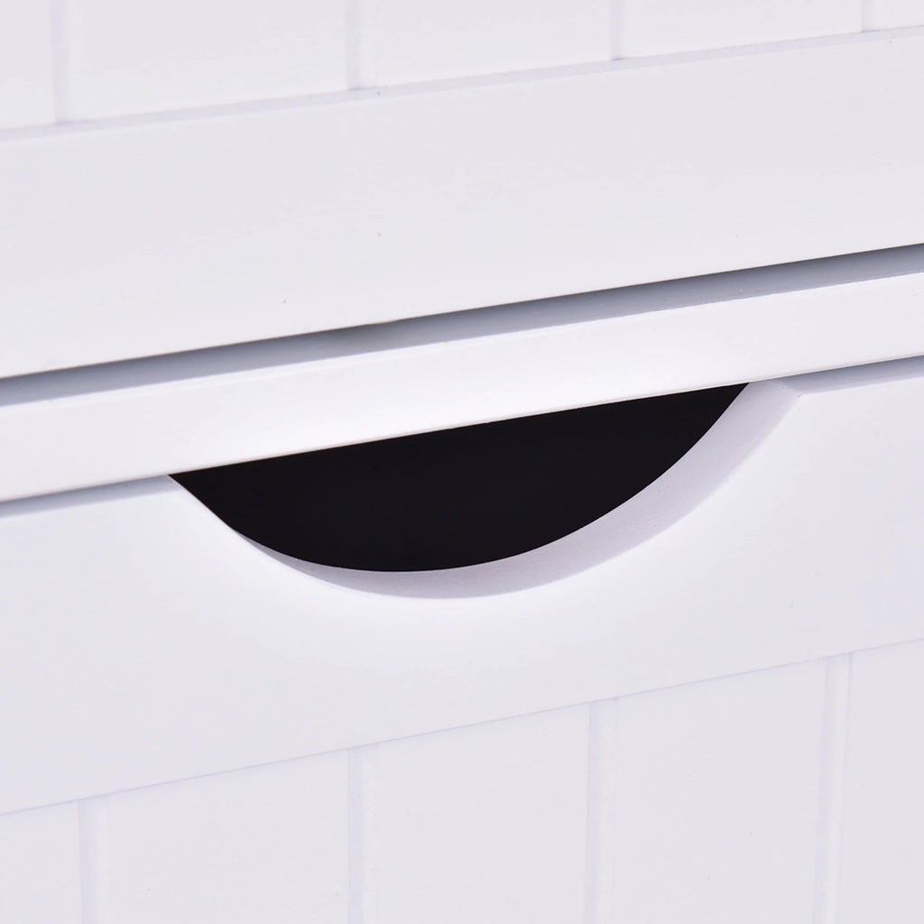 White 4 Drawer Wooden Bathroom Cabinet P8600