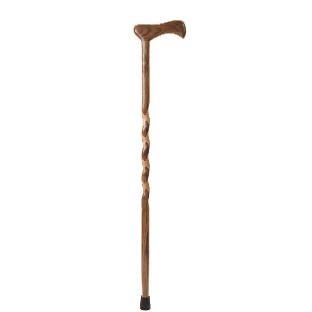 37x22 Twisted Laminated Walnut/Maple Walking Cane E4832