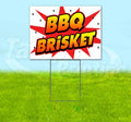 BBQ Brisket Yard Sign with Metal Step Stake K16413