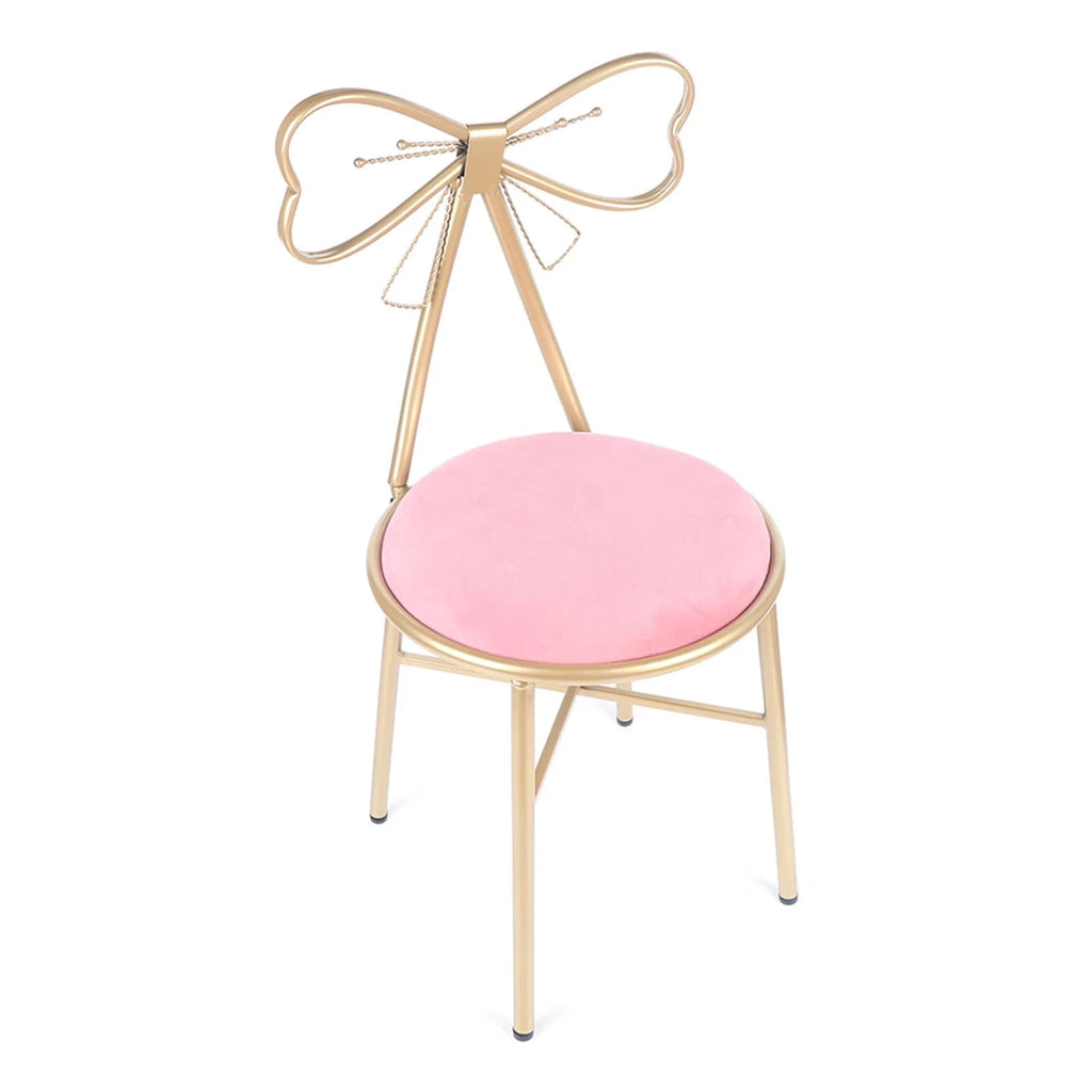 Pink Velvet Butterfly Vanity Chair T236