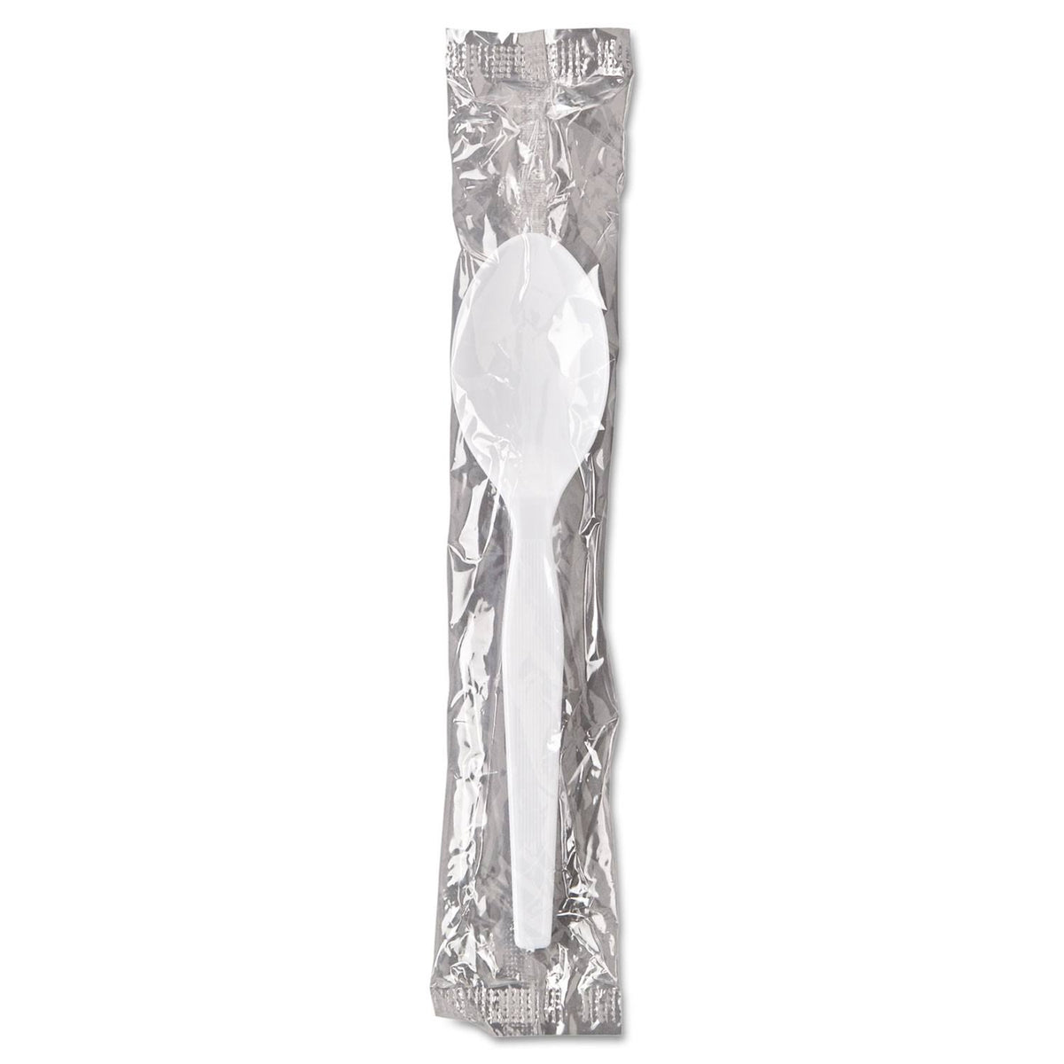 White Individually Wrapped Polystyrene Teaspoons F1970