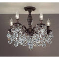 5-Light Semi-Flush Mount Crystal Chandelier B67884