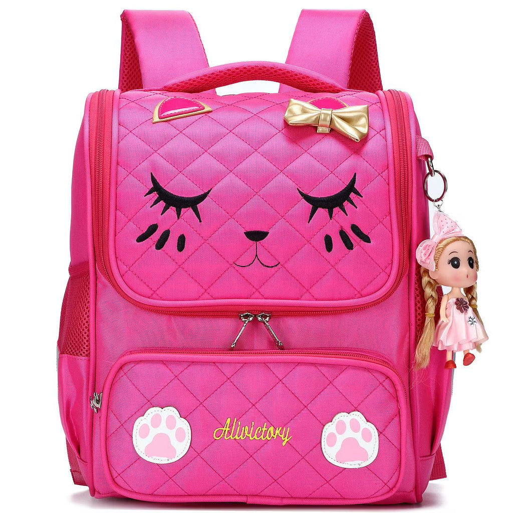 Rose Red Waterproof Kids Backpack E6507