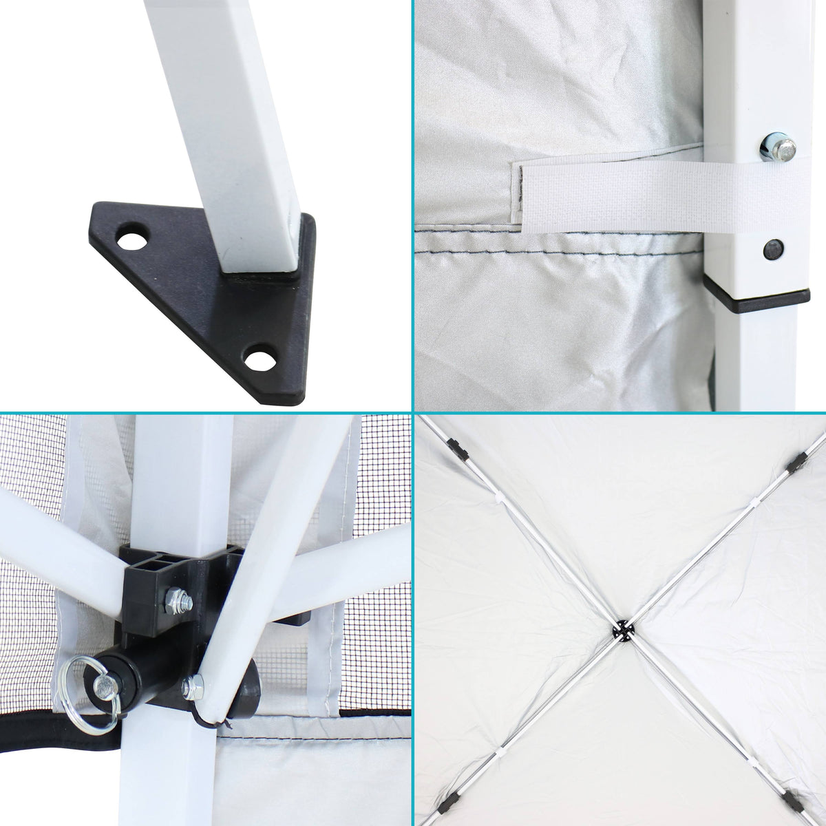 White Slant Leg Backpack Canopy B90344