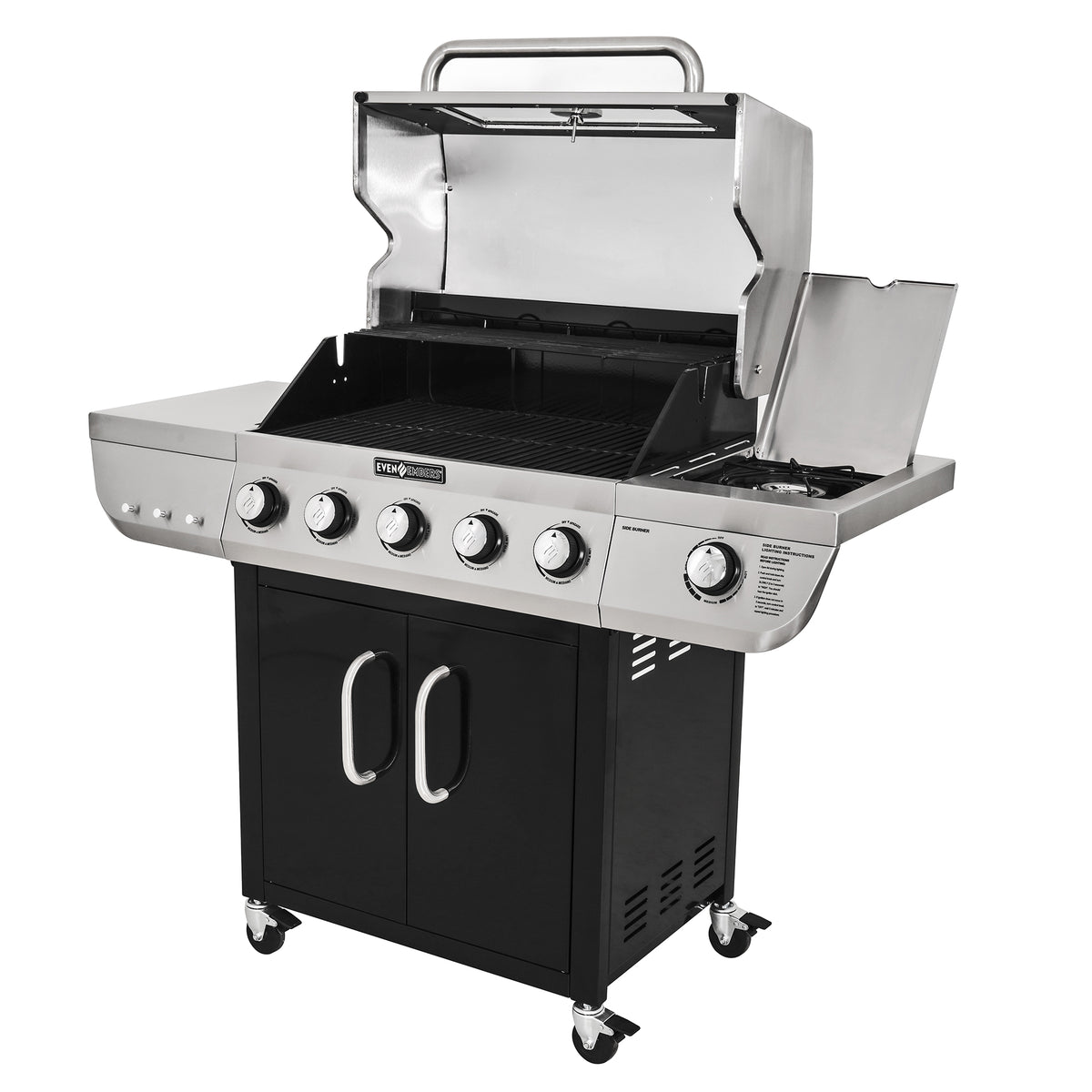 Two Toned Five Burner Gas Grill with Window X970