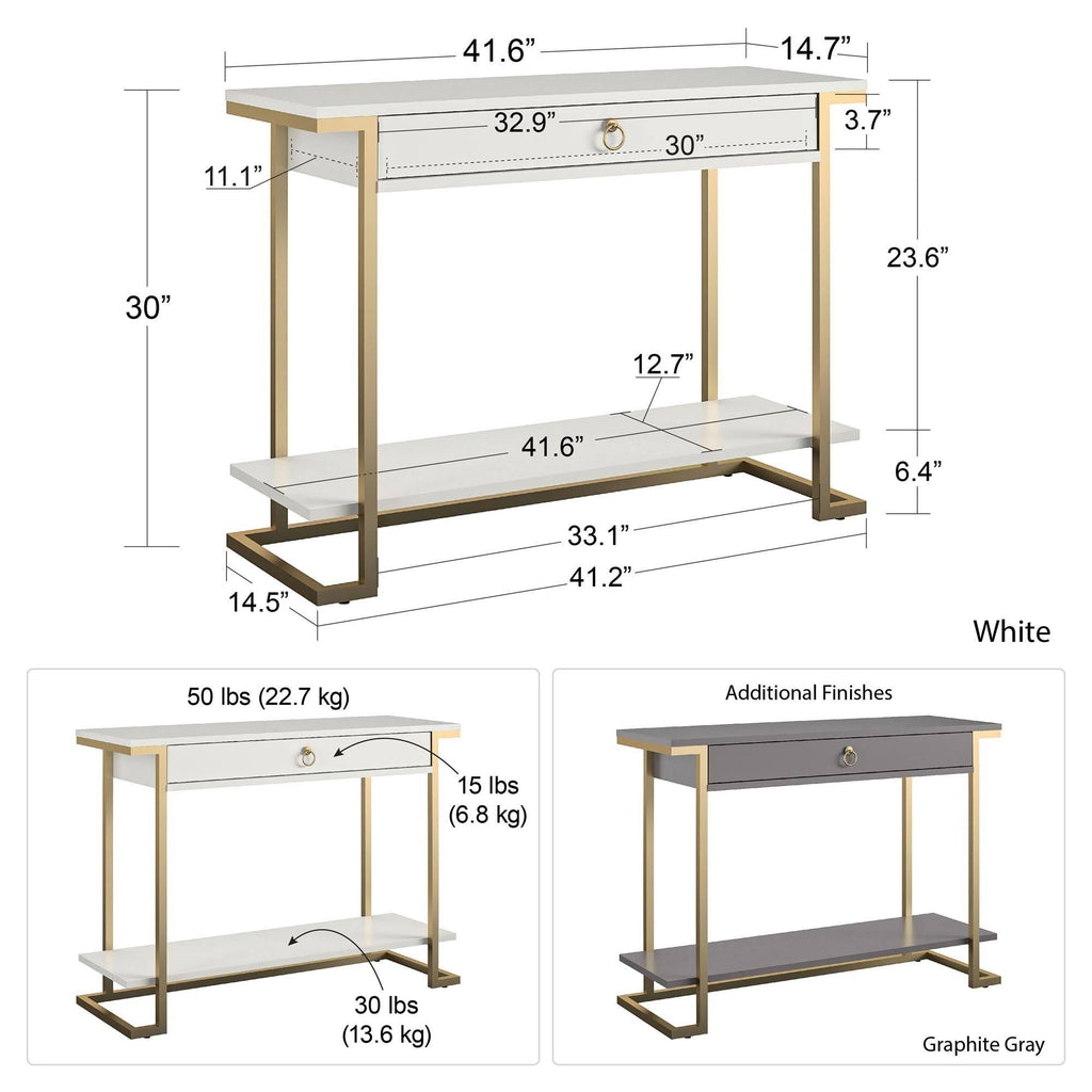 Graphite Gray Console Table K351