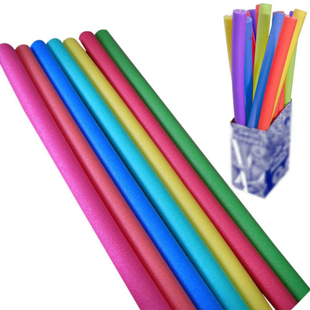 2 Pcs 59 Inch Hollow Foam Pool Noodles With 2 Connectors X97071
