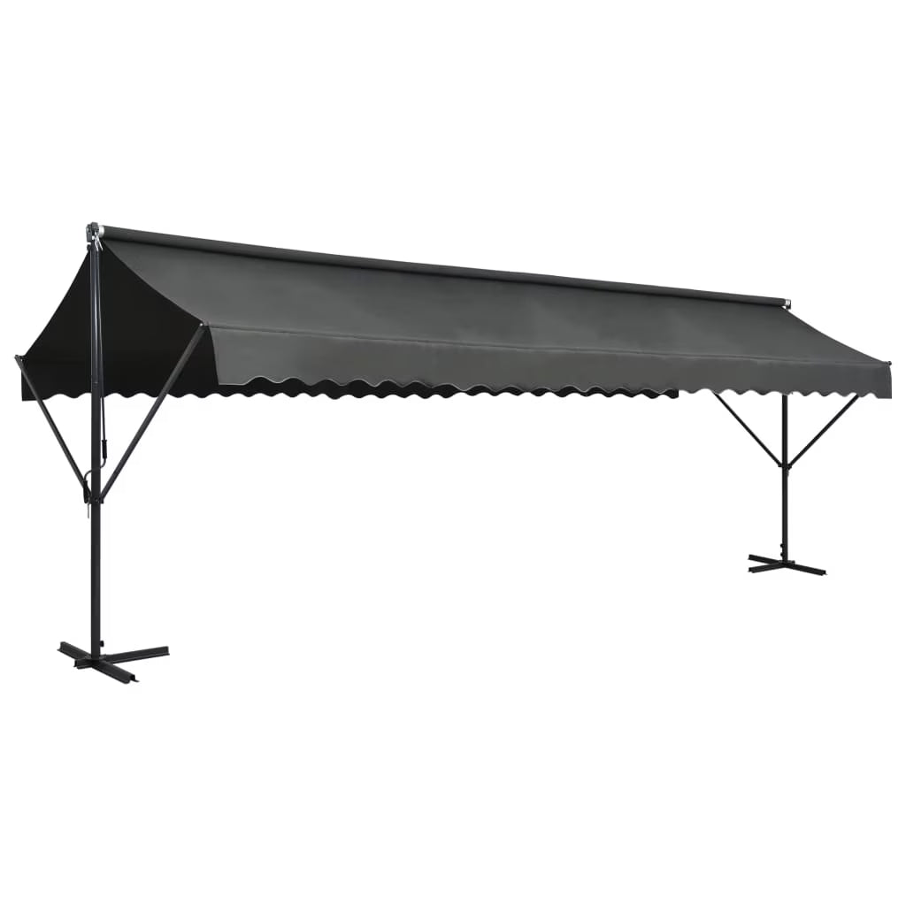 Free Standing Awning 236.2"x118.1" Anthracite Q4622