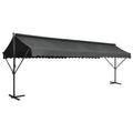 Free Standing Awning 236.2"x118.1" Anthracite Q4622