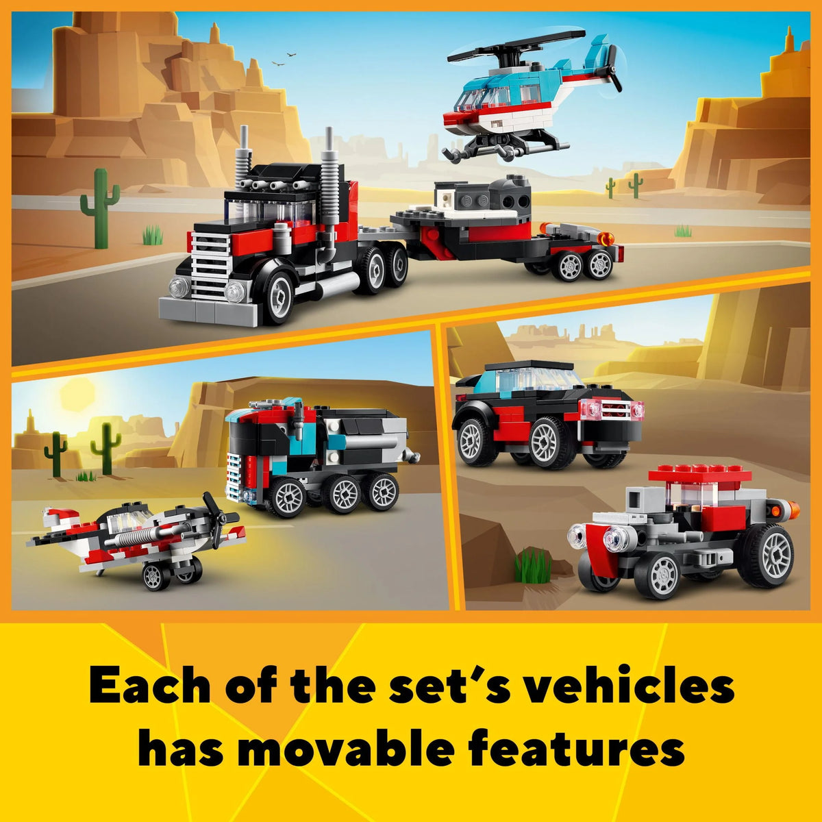 Flatbed Truck with Helicopter Toy O103