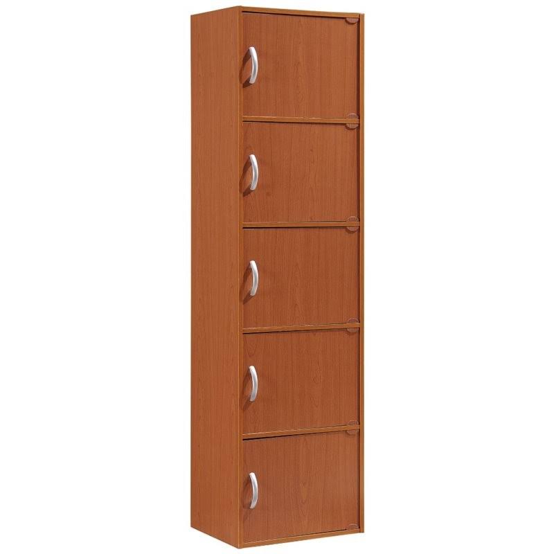 5 Shelf 5 Door Cherry Bookcase O54561