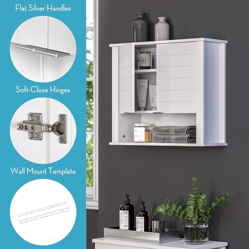 Gray Two-Door Wall Cabinet Y1295