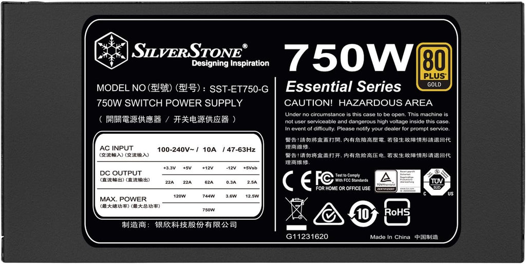 750W 80 Plus Gold Fixed Cable Power Supply G961