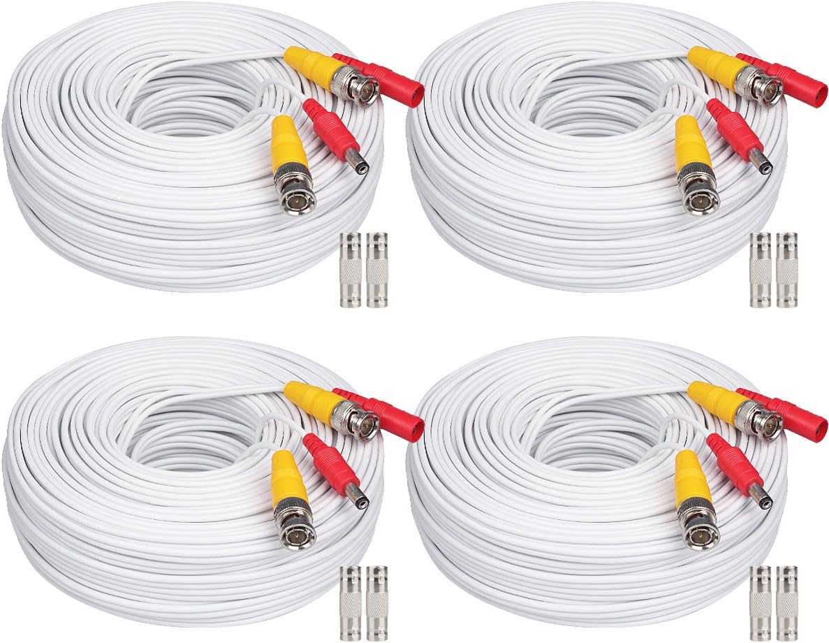 Black BNC Video and Power Security Camera Cable U14568