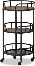 Black Walnut Brown Trolleys & Carts T76003