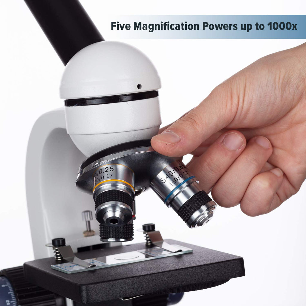40X-1000X LED Student Microscope with 5MP USB Camera T984