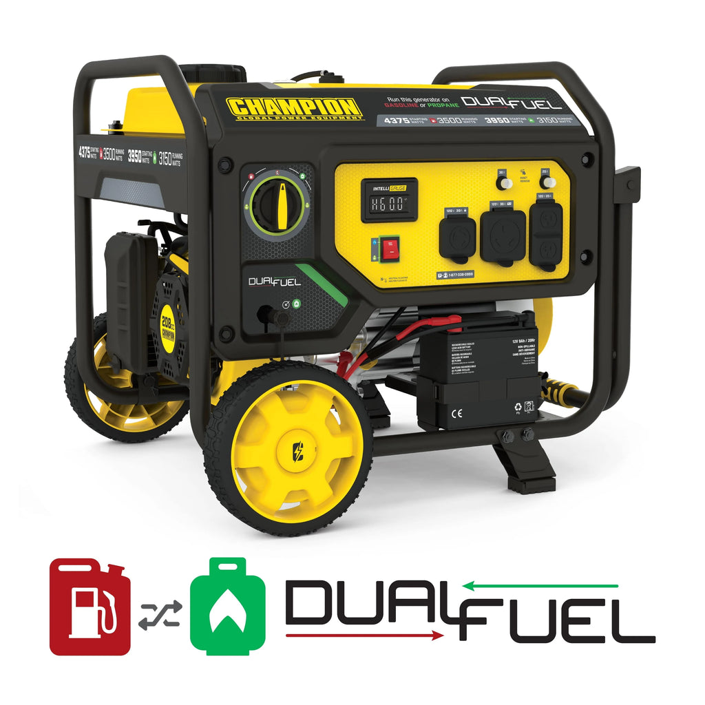 3500-Watt Dual Fuel Portable Generator with Electric Start U86737