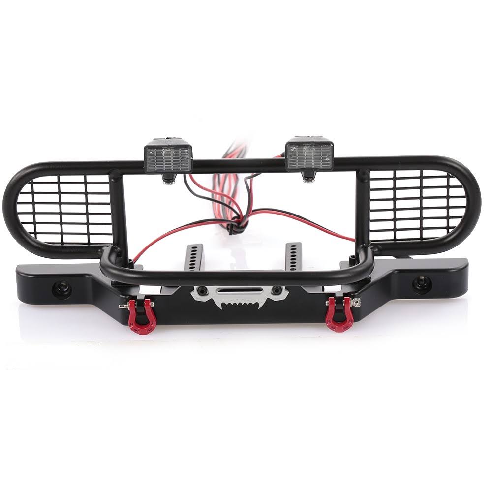 RC Car Metal Bumper with 2 LED Light Remote Control Winch J1614