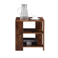 3 Tier Wood Nightstand with Open Shelf L356