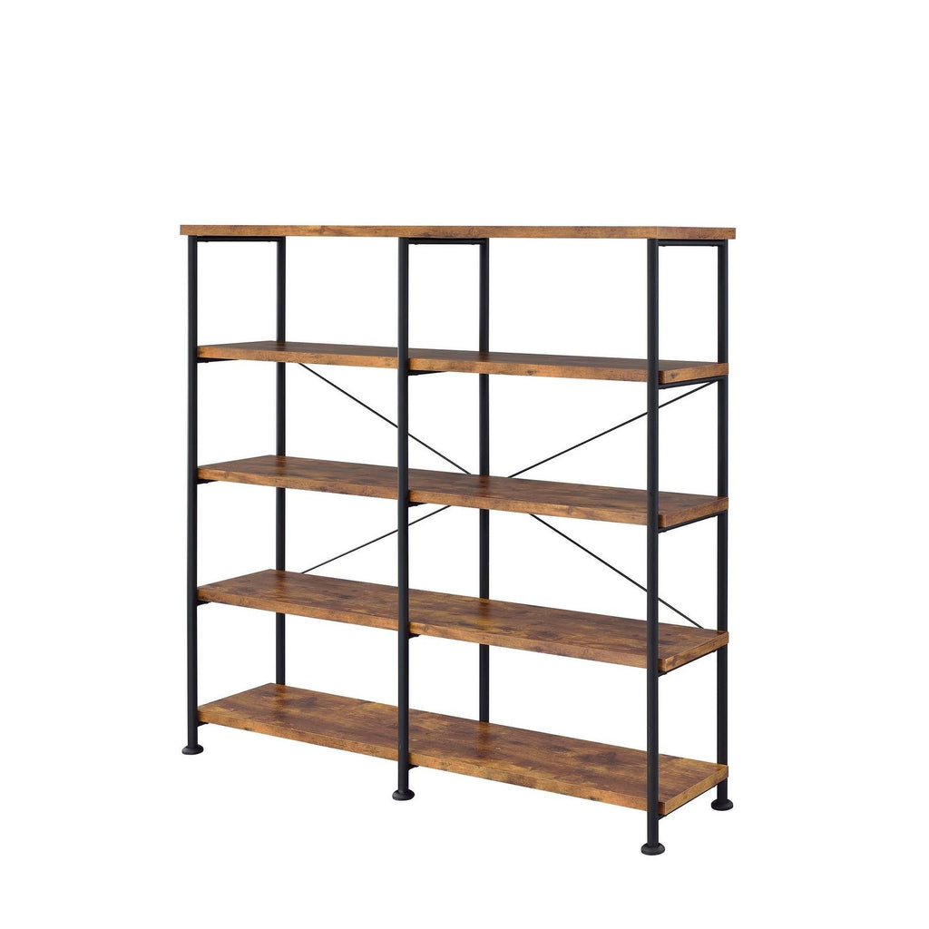 Antique Nutmeg Double-Wide Bookcase N453